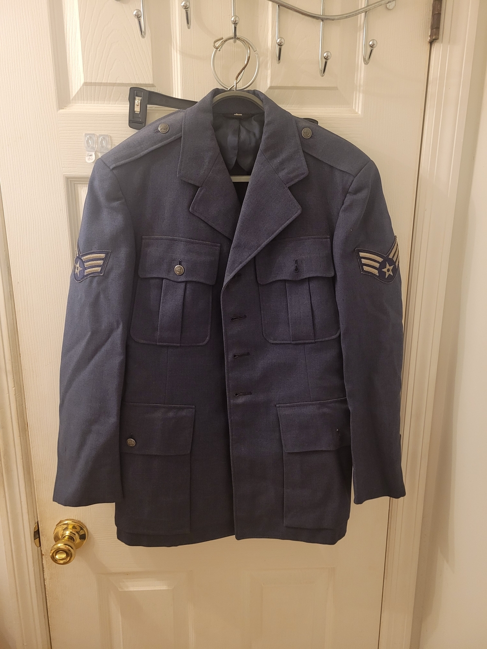 Vintage US Air Force Dress Blue Uniform Set. JACKET, TROUSERS AND CAP